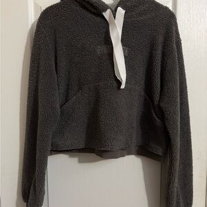 Gymshark Charcoal Hoodie with White Tie